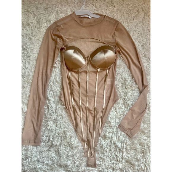 CHAMPAGNE GOLD BODYSUIT - Picture 2 of 2